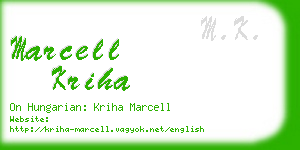 marcell kriha business card